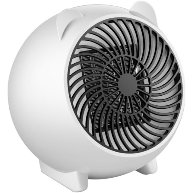 Calentador de escritorio pequeño, Mini calentador de carcasa blanca, 1 ud.
