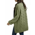 thumbnail image 6 of Womens Oversized Chunky Open Front Cardigan Sweaters Cable Knit Long Sleeve Cardigans Outwear Coats, 6 of 6