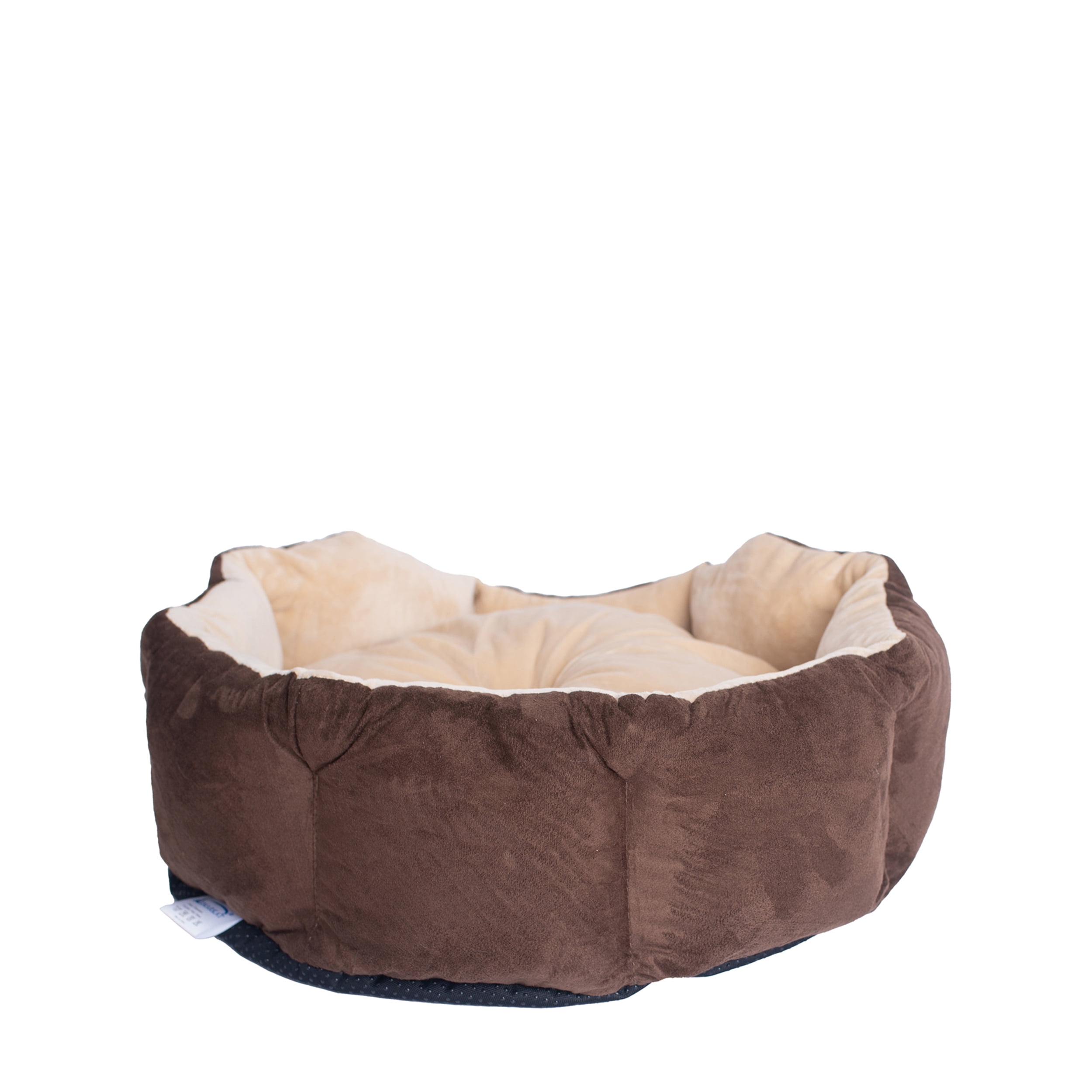 Armarkat Covered Pet Cat Bed, Mocha & Beige
