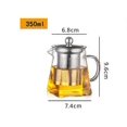 thumbnail image 4 of Heat Resistant Glass Teapot With Stainless Steel Infuser Tea Pot Container, 4 of 5