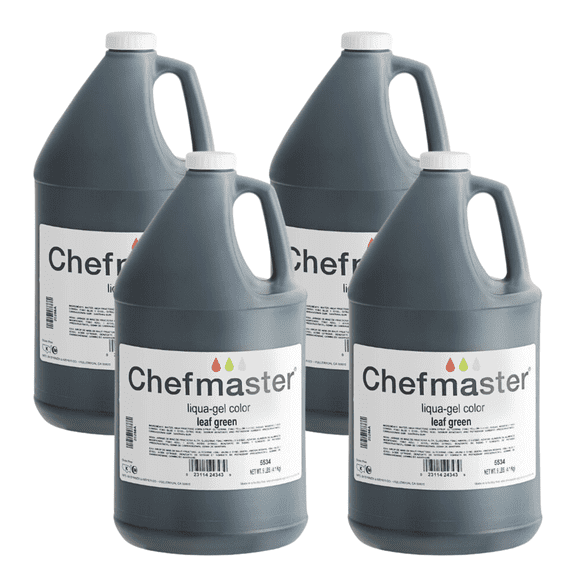 Chefmaster Leaf Green Liqua-Gel Food Color Bulk Food Service - 3.78L/1 Gallon