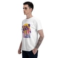 thumbnail image 3 of Palm Tree T-Shirt for Men Cotton 100% Summer Tops Women Fashion Casual Short Sleeves Round Collar Short-Sleeve Couple Top Tees, 3 of 6