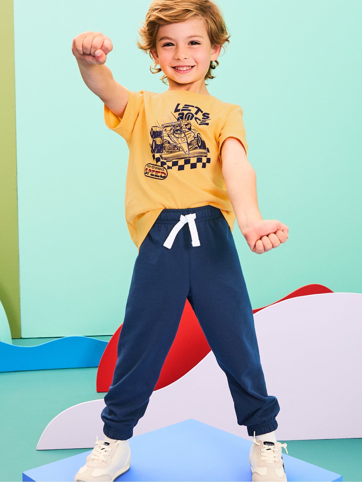 Garanimals Baby & Toddler Boys French Terry Pull-On Joggers, Single & 3-Pack, Sizes 0-6T