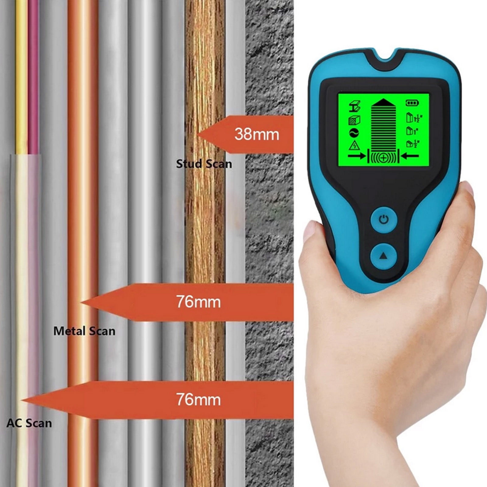 Wovilon Stud Detector Sensor Wall Scanner-Electronic Stud Sensor Metal Detector With Lcd Household Tool Set