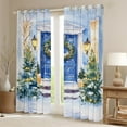 thumbnail image 2 of jejeloiu Chic Christmas Tree Black Out Curtains,Marry Xmas Curtains Pack of 2 (42x63 Each),Happy New Year Bedroom Curtains For Girls Boys,Microfiber Bedroom Decor, 2 of 6