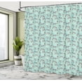 thumbnail image 4 of Ambesonne Zebra Shower Curtain, Striped Endemic Horse, 69"Wx70"L, Seafoam Charcoal Grey, 4 of 4