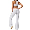 thumbnail image 2 of Workout Sets Gift compatible Women 2 Piece Sleeveless Rackerback Sport Bra Tops & High Waist Flared Leggings Gym Tracksuit Sets, 2 of 5