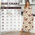 thumbnail image 7 of Tutolipy Dachshund Printed Nightgowns for Women Dog Paw Printed Loungewear V Neck Sleepwear Long Sleeve Nightshirts for Fall Winter, 4XL, 7 of 7
