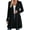 Black, variant on Ribbed Knit Cardigan for Women, V-Neck Open Front Long Sleeve Mid-Length, Fall Slim Soft Casual A-Line Flowy Sweater S-3XL