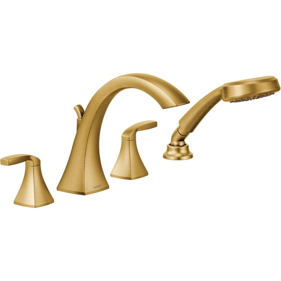 Moen T694BG Voss Deck Mounted Roman Tub Filler Trim - Gold