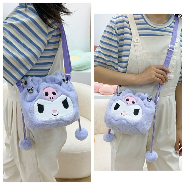 Sanrio My Melody kuromi Yulin dog Anime Kawaii Plush Bag Shoulder Bags Hand bag  Messenger Handbags Backpackgirl Birthday Gifts