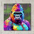 thumbnail image 4 of Epic Art 'Gorilla Stare' by Dean Russo Acrylic Glass Wall Art, 12" x 12", 4 of 8