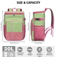 thumbnail image 3 of Geometric Watermelon Pattern Cooler Backpack, Tropical Fruit Insulated Bag for Beach Trips and Summer Fun, 3 of 6