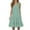 Green, variant on Ahuyic Summer Plus Size Dress For Women, Womens Sleeveless Crew Neck Casual Dress, Womens Summer Round Neck Print Sleeveless Beach Dress