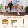 thumbnail image 2 of Gymax Acacia Wood Outdoor Bench 48'' Long Backless Wooden Picnic Bench w/ Slatted Seat, 2 of 8