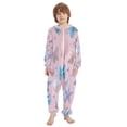 thumbnail image 2 of Soft Big Kids Onesie Pajamas Cozy Loose-Fit Jumpsuits for kids with Pockets for Christmas Lounge & Play Seashells and Bows, 2 of 8