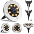 thumbnail image 1 of Solar Powered Outdoor Solar Garden, 4 Pieces 8 LED Solar Outdoor, 1 of 5