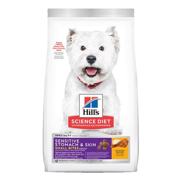 Science Diet, Adult Sensitive Stomach & Skin Small Bites Chicken Recipe Dry Dog Food - Dry Dog Food, 1.81 kg