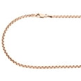 thumbnail image 2 of 10K Rose Gold 2.25mm Hollow Open Square Box Chain Unisex Necklace 18 Inch, 2 of 7