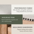 thumbnail image 5 of Maven Lane Adrien Saddle Counter Stool In Weathered Oak Finish With Sand Color Fabric Upholstery, 5 of 7