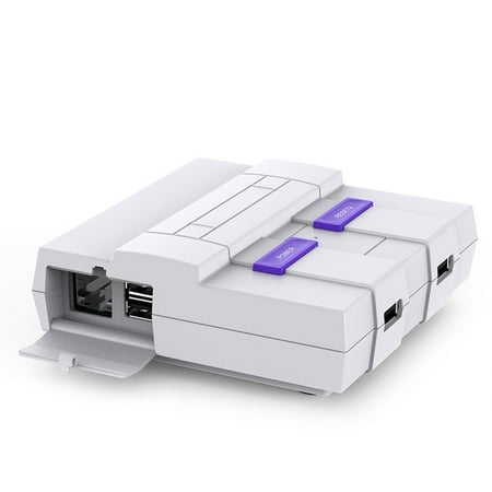 Raspberry Pi Usb Led SNES Raspberry Pi Case for Pi 3, 2 and B+ with Front Facing USB Ports, Functional Power and Reset Button and Cooling Fan ()