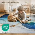 thumbnail image 4 of ODIKA 4'x6' Luxurious Gold and Gray Washable Area Rug for Bedroom, Reading Nook, Pet Friendly & Kids Safe Play, Non-Shedding, 4 of 7