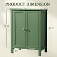 thumbnail image 6 of Ktaxon Bathroom Floor Cabinet Storage with 2 Doors and Adjustable Shelves, Green, 6 of 23