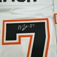 thumbnail image 2 of Framed Autographed/Signed Mason McTavish 35x39 Anaheim White Hockey Jersey JSA COA, 2 of 2