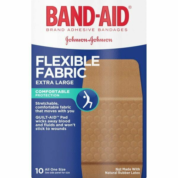 Band Aid Flexible Bandages Covers & Protect Cuts Extra Large 10ct, 3-Pack