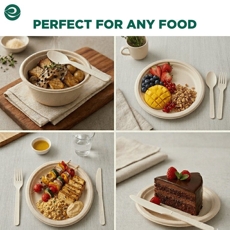 Eco Soul Plant-Based Compostable Cutlery Set, 24 Count photo 6