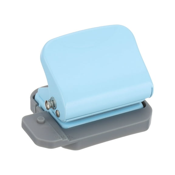 Uxcell 1/4" 6 Hole Paper Punch, Metal Hole Puncher 5 Sheet Punch Capacity Loose Leaf Paper Puncher Circle Punch for Office and Home Supplies, Blue