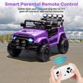 thumbnail image 2 of 12V Electric Kids Ride On Car with Remote Control, Electric Truck with 5MPH Max Speed, Steering Wheel, Accelerator Pedal, Treaded Tires, Music and Story,Ride On Toy for Kids Ages 37-96 Months, 2 of 7