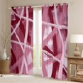 thumbnail image 2 of Castle Fairy Pink Lines Blackout Curtains Set of 2 (52x84 Each),Stripes Window Curtains, 2 of 6
