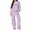 Purple, variant on CIENVNSTG Sweat Set for Women Two Piece Bow Print Tracksuit Long Sleeve Round Neck Wide Leg Sweatpants 2 Piece Outfits Light Blue M