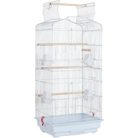 41-Inch Portable Hanging Flight Bird Cage for Small Parrots Quaker Cockatiels Sun Parakeets Green Cheek Conures Finches Canary Budgies Lovebirds Travel Bird Cage