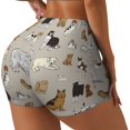 thumbnail image 2 of Kdxio Dog Animal Print Workout Shorts for Women Seamless Soft Smooth Gym Yoga Scrunch Active Shorts, 2 of 5