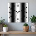 thumbnail image 6 of White Black Wooden Wall Clock Silent Non Ticking, Modern Gradient Vertical Stripes Geometric Square Wall Clocks Battery Operated, Decor Clock for Home Office, Living Room, Kitchen, 12 Inch, 6 of 9