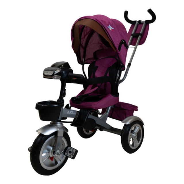 Triciclo Bicicleta Infantil Starkids Sk5532 Con Luz Rosa