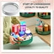 thumbnail image 5 of Estante giratorio para tocadiscos, almacenamiento de cosméticos, organizador antideslizante, bandeja para utensilios de cocina para dormitorio, suministros para el hogar, blanco pequeño Inevent HA011511-08B, 5 of 7