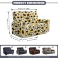 thumbnail image 3 of Jiueut Bee Sunflower Print Recliner Cover, Stain Resistant Furniture Protector Dustproof Recliner Slipcover with Elastic Bottom for Most Loveseat Couch, 3 of 7