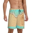 thumbnail image 2 of Naloa Beach Footprint Men's Short Pajama Pants, Lounge Comfort Shorts with Elasticized Waistband and Side Pockets - XX-Large, 2 of 9