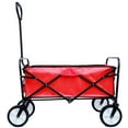 thumbnail image 5 of Collapsible Wagon with Wheels, SEGMART Garden Cart Foldable Wagon, Wagon for Groceries with Cup Holder, Grocery Wagon with Adjustable Handle, Beach Wagon for Sand Park Garden Camping, Red, H858, 5 of 15