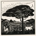 thumbnail image 2 of Bernard Essers 15x15 Gold Ornate Wood Frame and Double Matted Museum Art Print Titled - Plowing Oxen (1927), 2 of 4