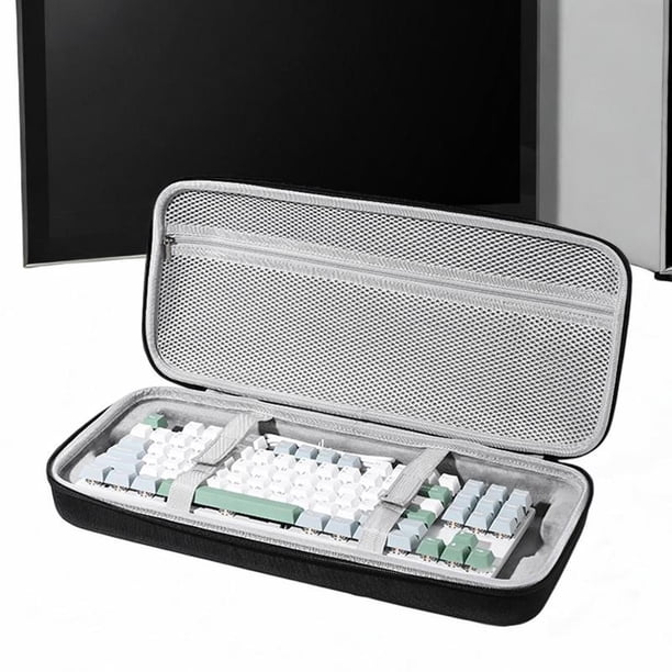 Estuche rígido para teclado, organizador, portátil, práctico, resistente, bolsa de almacenamiento, estuche de para teclado mecánico de juegos. 87 teclas