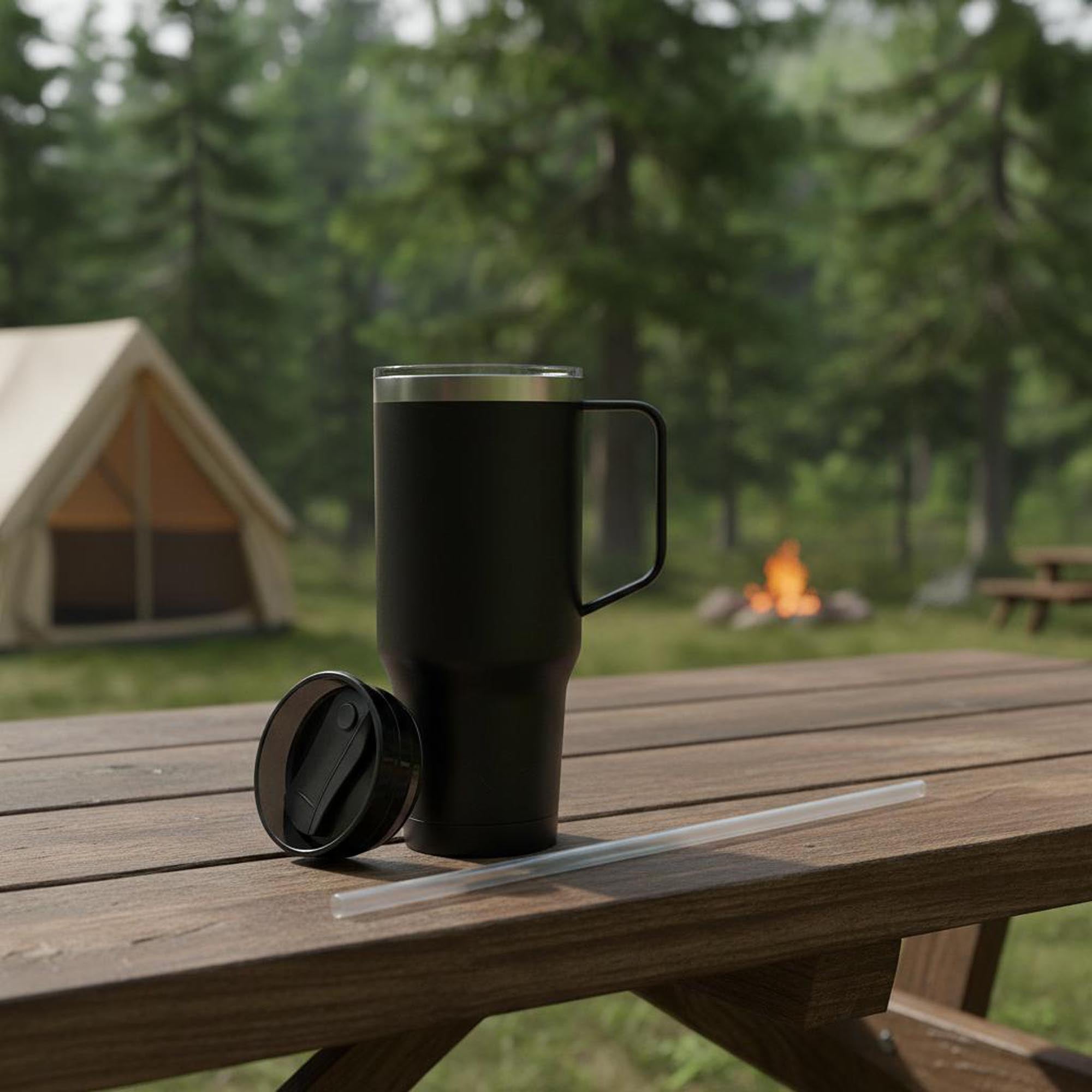 Ozark Trail 30 oz Stainless Steel Insulated Tumbler with Handle in Gift Box, Black