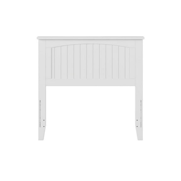 Pemberly Row Twin Wood Panel Headboard with USB Charging Station in White