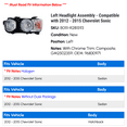 thumbnail image 2 of Left Headlight Assembly - Compatible with 2012 - 2015 Chevy Sonic 2013 2014, 2 of 2