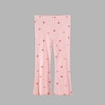thumbnail image 5 of NAISIBABY Toddler Girls Pants, Elastic Waist Flare Leg Cute Graphic Casual Stretch Leggings Pants Pink 6T, 5 of 5