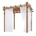 thumbnail image 4 of 1/2 Panels Indoor Outdoor Waterproof Sheer Curtains Voile Sheer Drapes for Patio, Pergola, Porch, Cabana and Gazebo, 4 of 10