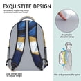 thumbnail image 5 of Blue Gold Marble Backpack for School,Cute School Bag,Schoolbag with Adjustable Shoulder Straps & Padded Back,15.3"x11"x6.7", 5 of 6